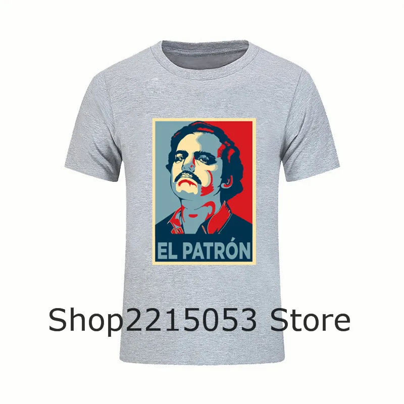 Черная футболка Pablo Escobar El Patron мужские футболки высококачественный Молодежный
