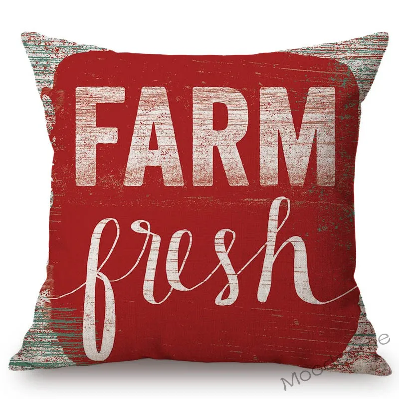 Чехол для подушки льняной в стиле ретро винтажный декоративный чехол с надписью