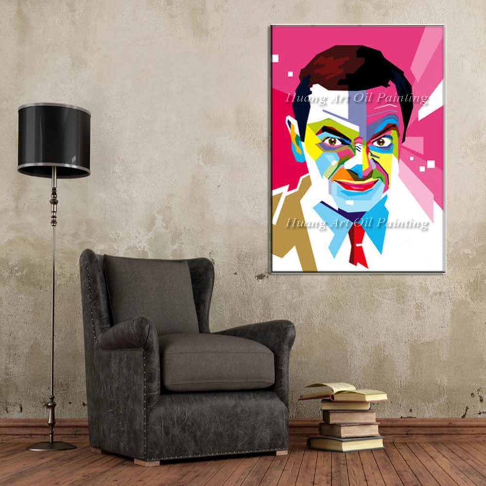 Ручная роспись классический ТВ индивидуальный бобовый холст абстрактный