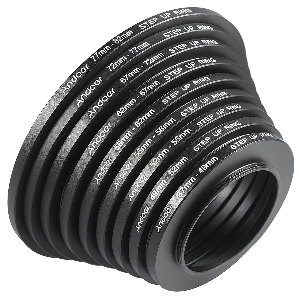 Комплект металлических переходных колец для объектива Andoer 18 шт.|adapter ring|filter adapter