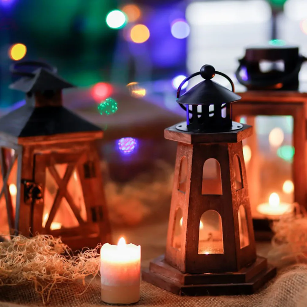 1 шт. подсвечник деревянный древесный уголь серый декоративный подвесной