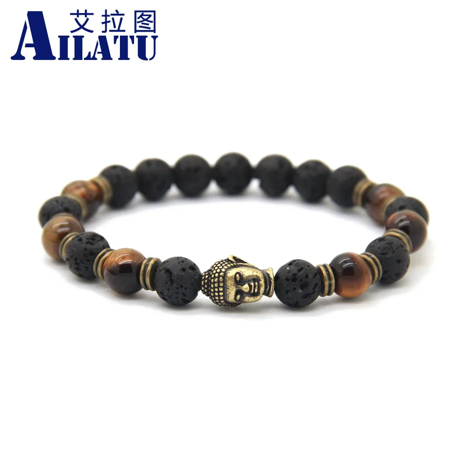 Ailatu оптовые бусы из лавы мужские Будда Йога браслет|yoga bracelet|bracelet wholesalewholesale bracelets |