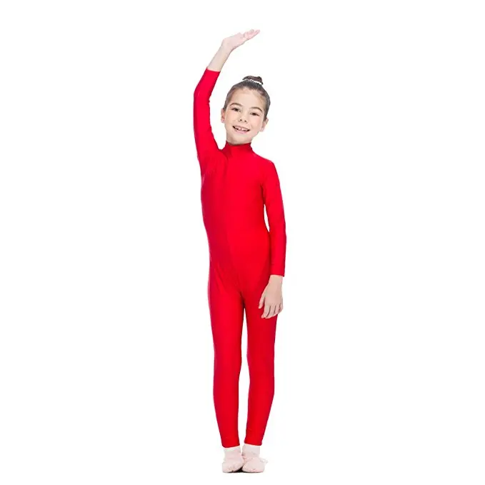 

SPEERISE Girls Ballet Mock Neck Unitard 3-12 Years Toddler Skate Full Length Gymnastics Leotard Children Dance wear Bodysuit