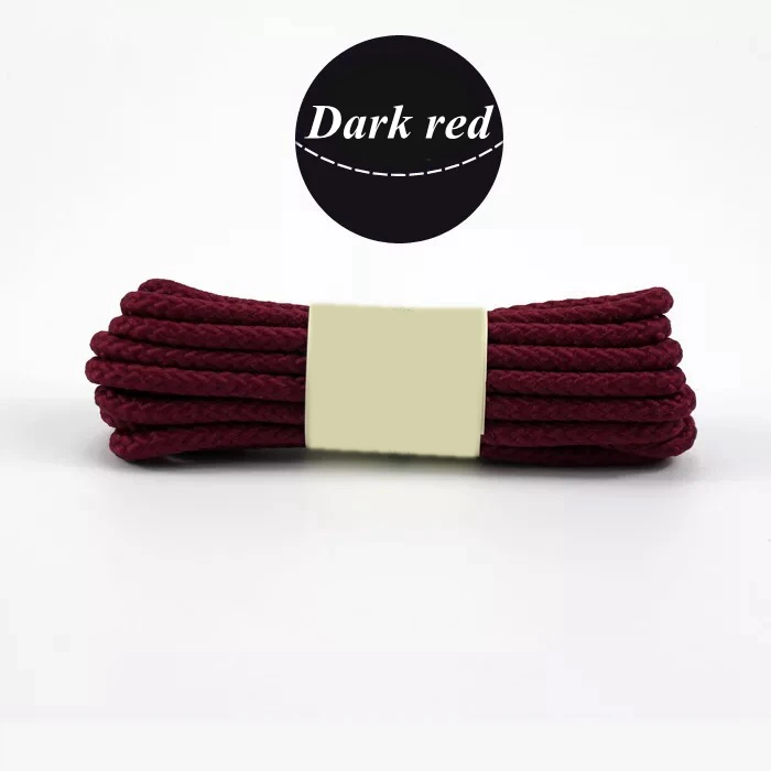 Dark red 1 пара круглые шнурки кожаные шнурки ботинок зимние ботинки martin Спортивная повседневная обувь на шнурках; для Для мужчин Для женщин Длина 80/100/120/140/160 см - Цвет: Dark red
