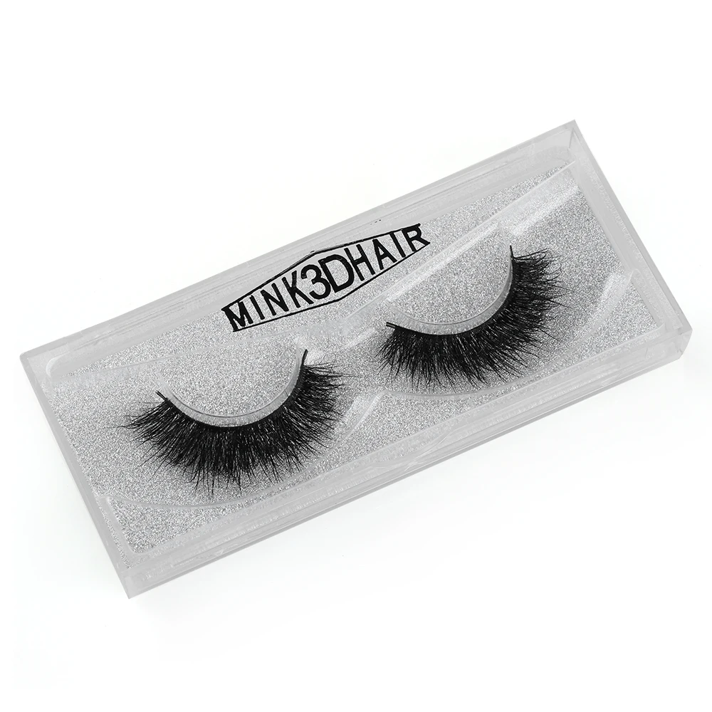 1pair Real Black 3D Mink Hair Bushy Cross False Eyelashes Beauty Wispy Flutter Lashes Handmade Woman's Fashion | Красота и