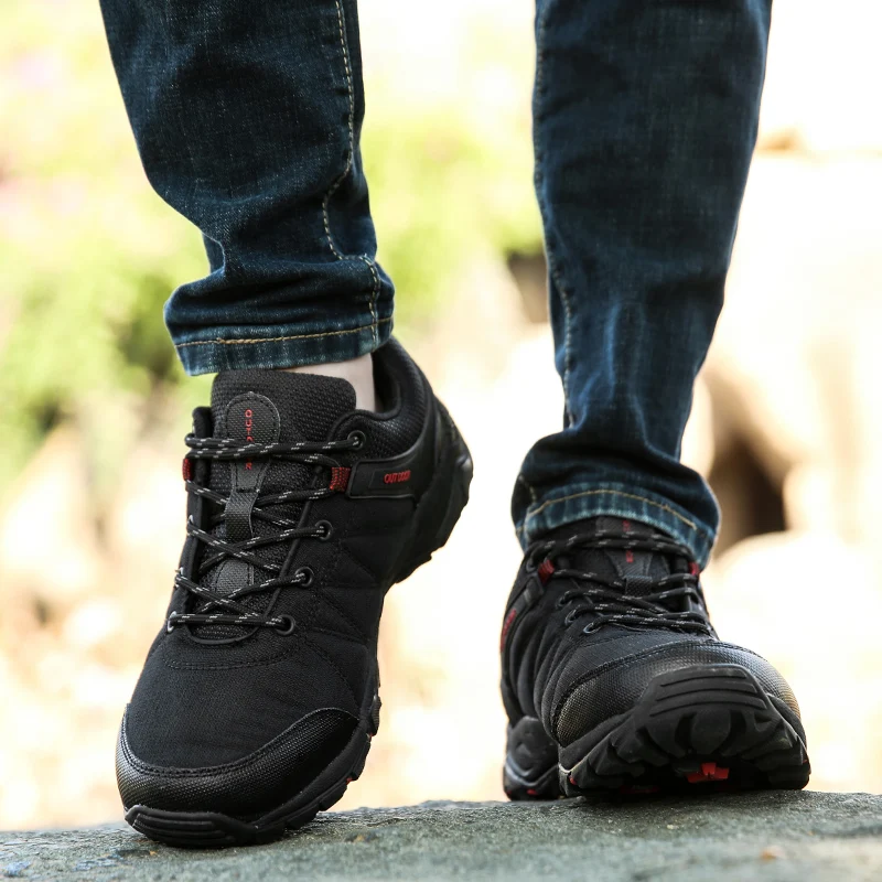 

2018 New Waterproof Hiking Shoes Man Climbing Shoes Mountain Outdoor Sport Boot Non-Slip Breathable Hiking Sneakers High Quality