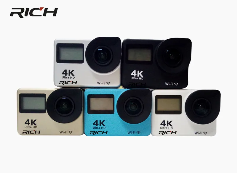 Спортивная камера RICH H1 F65R Allwinner V3 2 0 дюйма с двойным сенсорным экраном Экшн Wi Fi 170D
