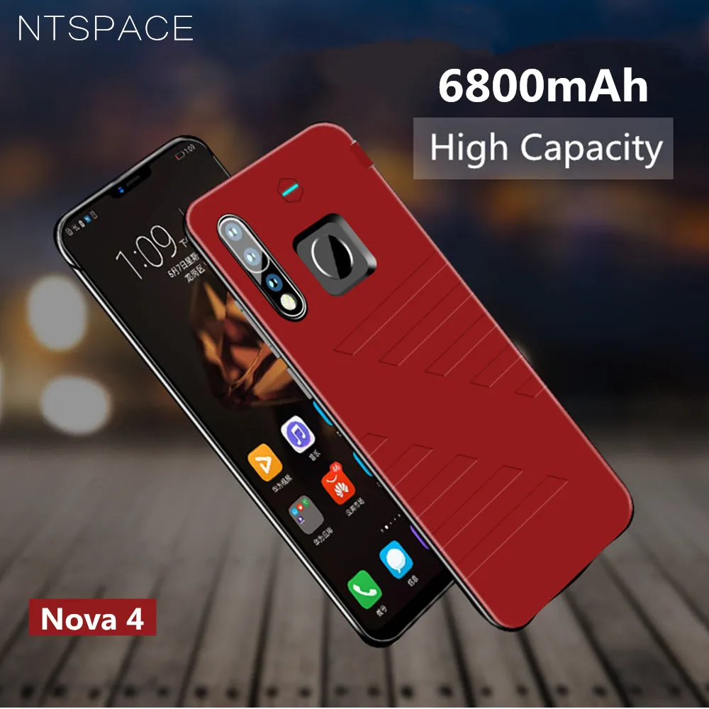 Чехол для зарядного устройства NTSPACE Huawei Nova 4 чехол портативного 6800 мАч внешний