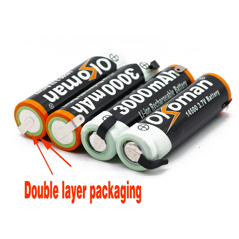 3 7 V 3000mAh 14500 литиевая батарея аккумуляторная сварочные никелевые листовые