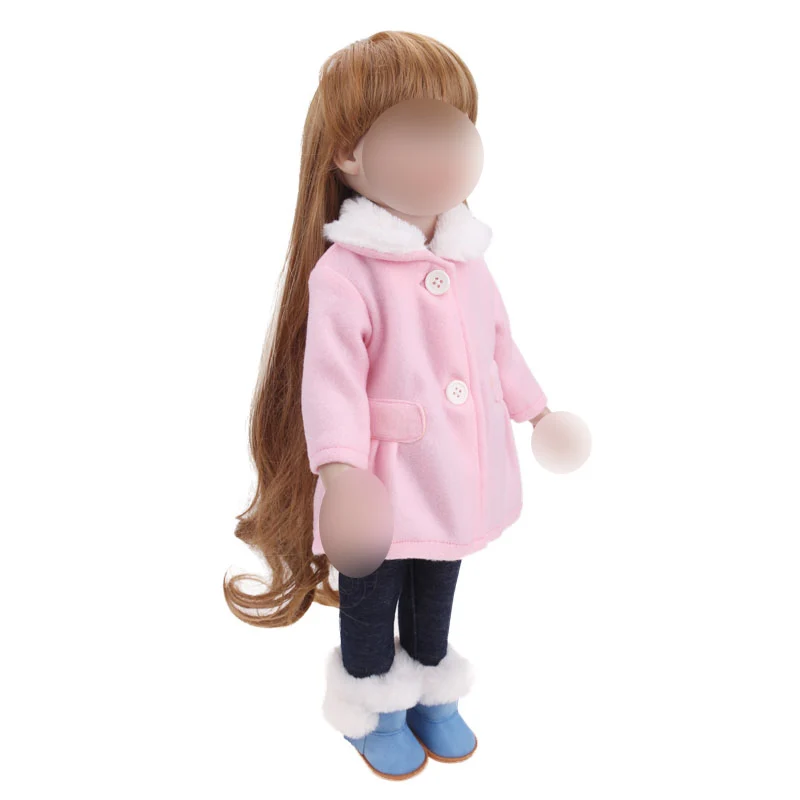 Кукла для девочек 18 дюймов одежда из шерсти + черные брюки платье новорожденных в