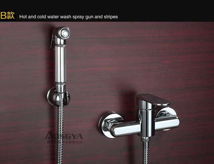 Медный кран для биде холодной и горячей воды 4 типа насадка душа с распылителем