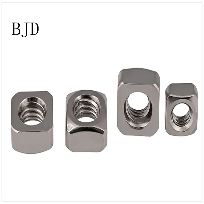 DIN557 100 шт. M3 3 мм гайка M4 4 M5 5 M6 6 M8 8 M10 квадратная нержавеющая сталь квадратные не
