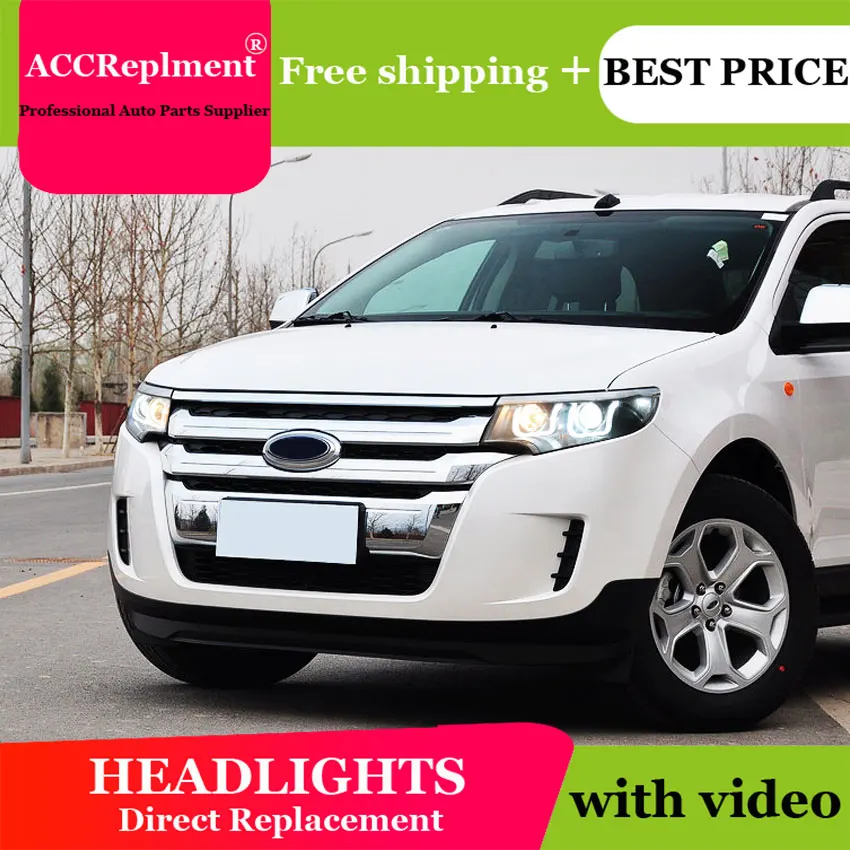 Автомобильный Стайлинг для Ford EDGE фары 2012-2014 край ограниченное светодиодный DRL