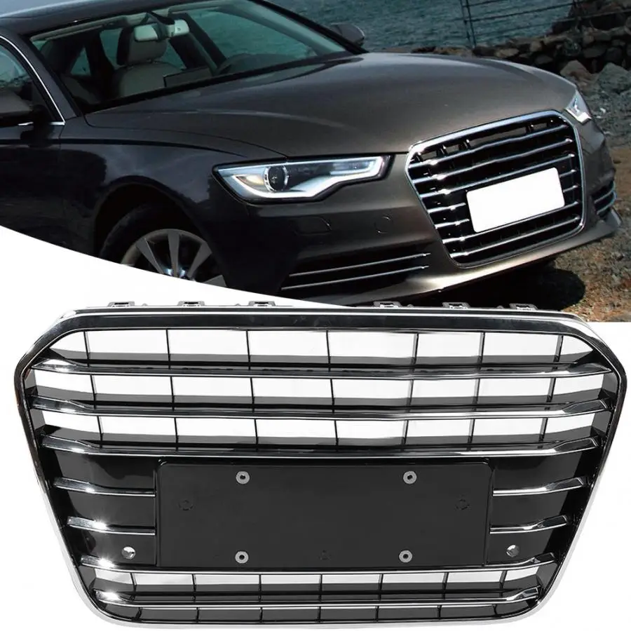 Сетчатая Решетка переднего бампера для Audi A6 C7 2012 2013 автомобильные аксессуары