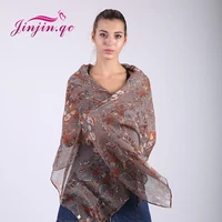 jinjin qc 2019 fashio women scarf viscose scarves and wraps floral bandana oversize echarpe foulard femme drop shipping