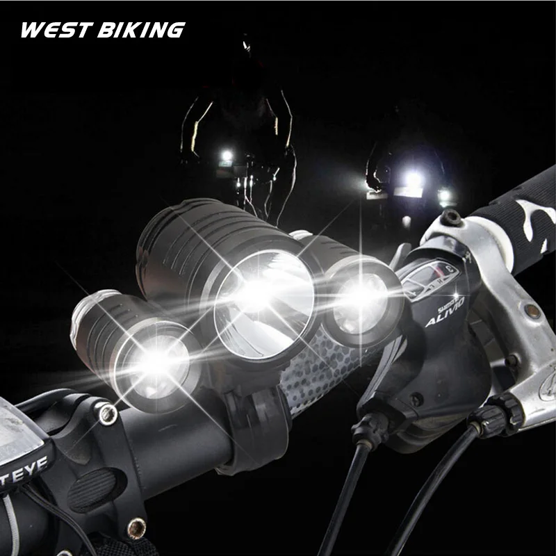 Фонарь велосипедный West Biking с аккумулятором 2*18650|cycling light|bicycle headlampbicycle torch |
