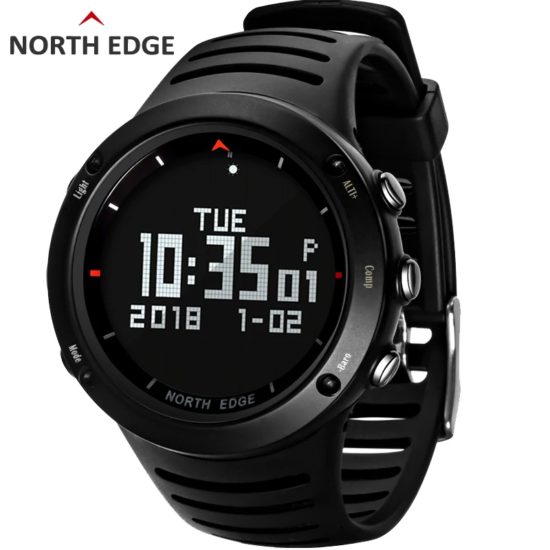 NORTH EDGE мужские спортивные цифровые часы для бега плавания альтиметр барометр