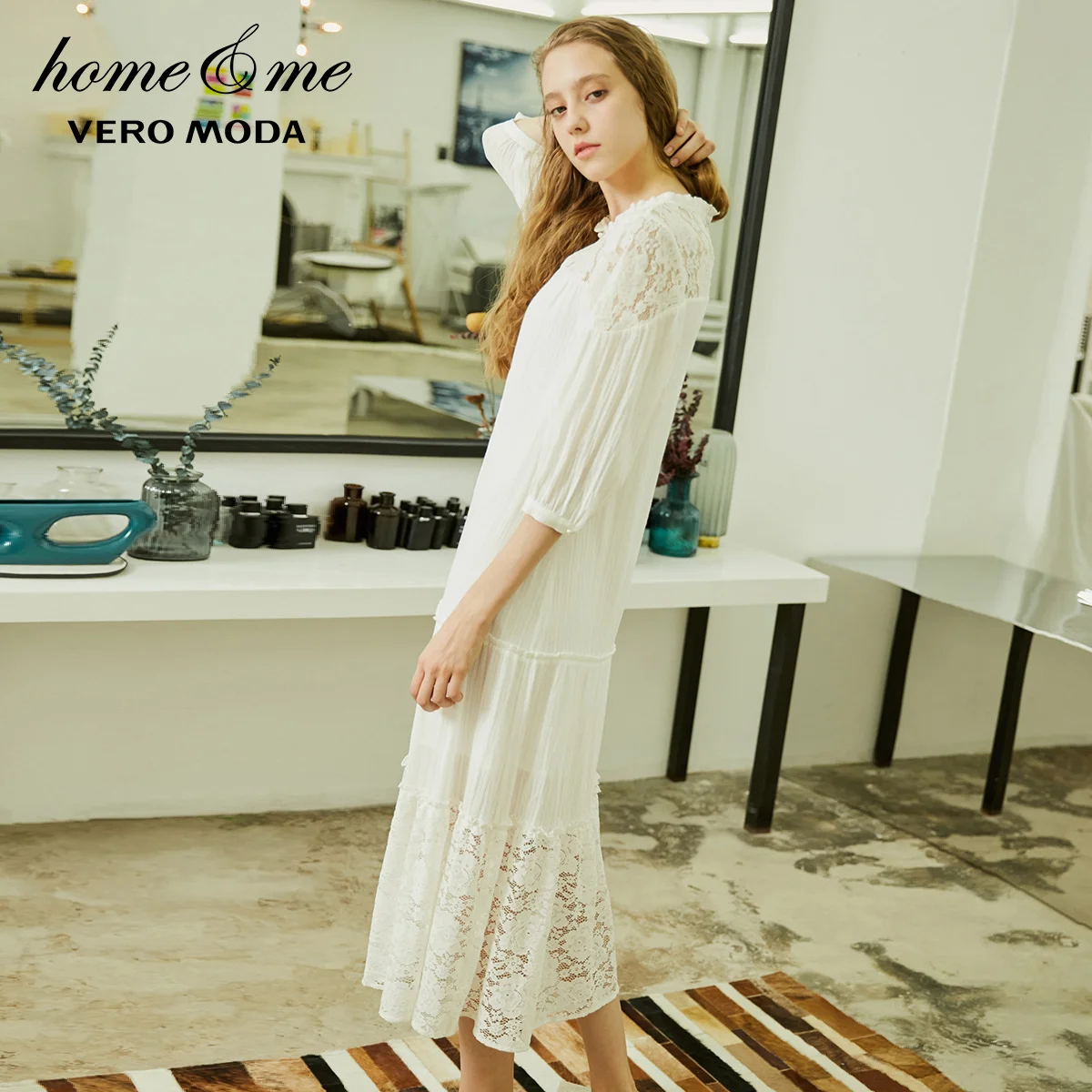 Vero Moda новая милая длинная ночная рубашка с кружевом Феи | 31837C541|Женские платья|