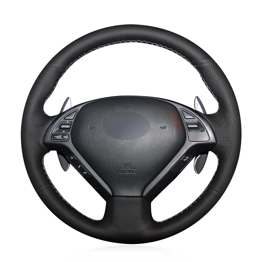 Сшитая вручную сделай сам черная кожа из микрофибры для Infiniti G25 G35 G37 EX EX35 EX37 Q Q40 Q60