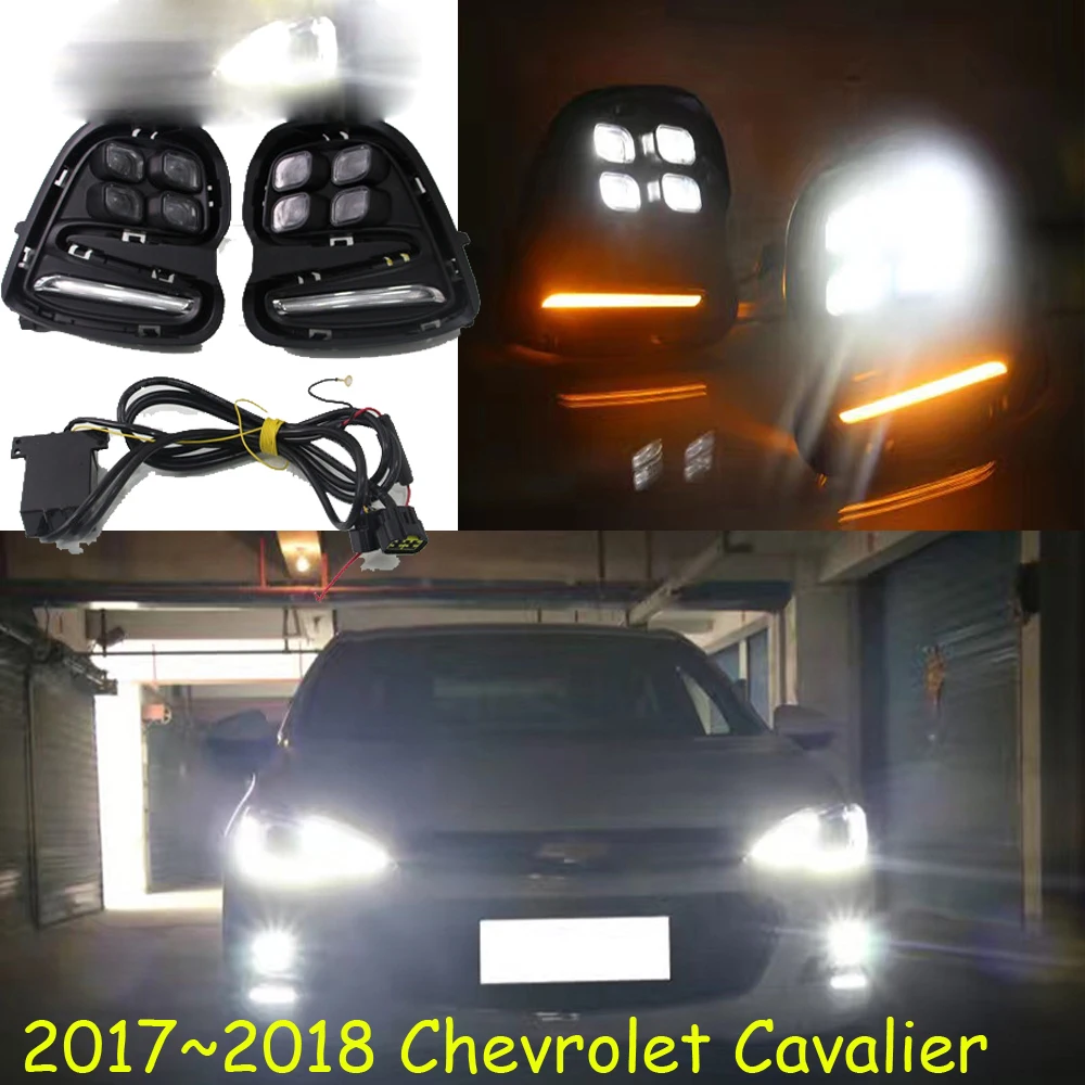 Автомобильный бампер головной светильник Cavalier Дневной 2017 ~ 2018y автомобильные