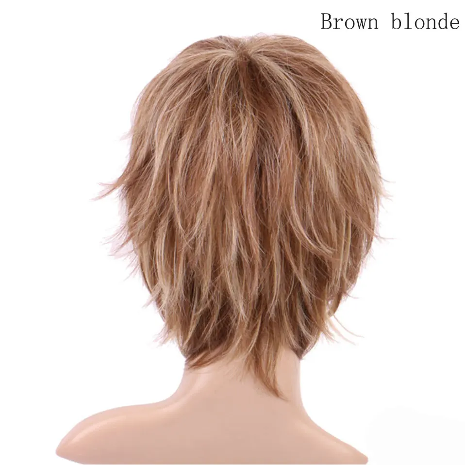 brown blonde S-noilite длинные парики с челкой для женщин прямые вьющиеся Glueless парик синтетические парики Боб Прическа - Цвет: brown blonde