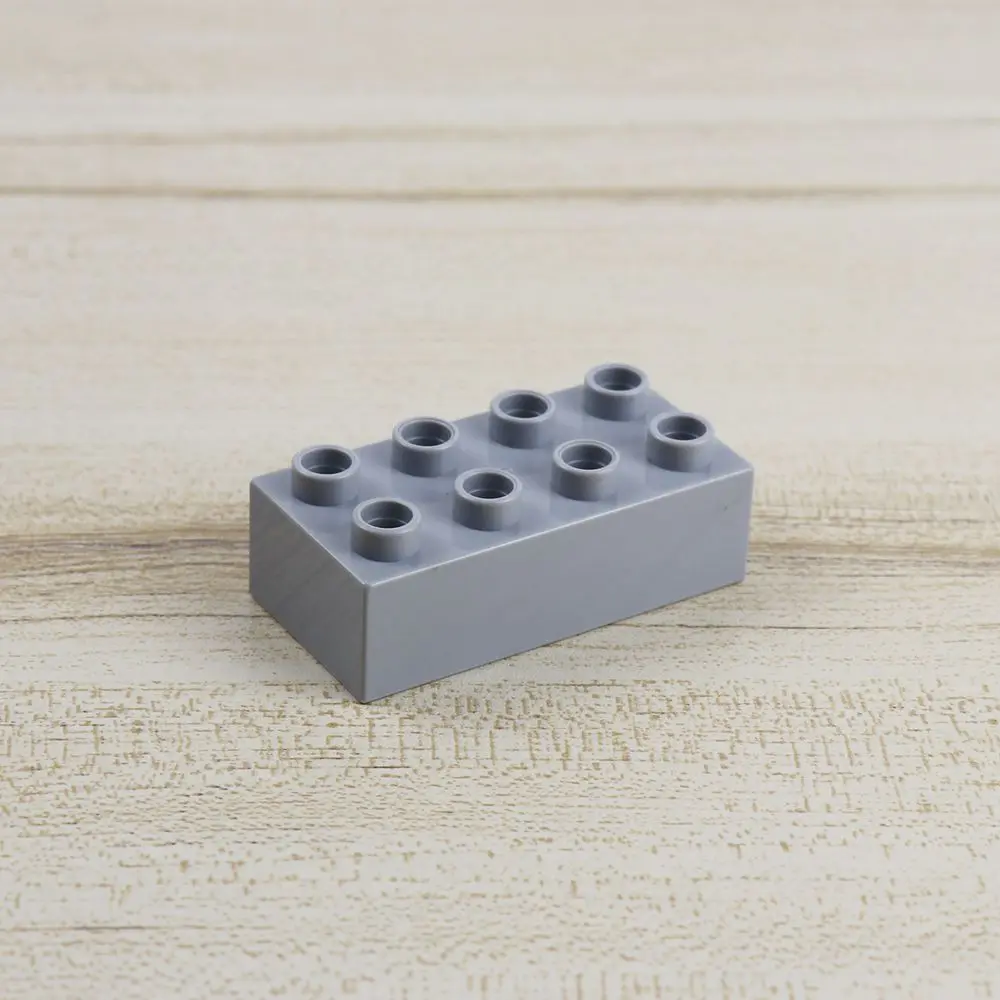 Light Grey 30 шт./лот объемный Duplo Кирпич 2x4 крупные частицы креативный строительный блок DIY строительные игрушки для детей совместимый с лего - Цвет: Light Grey