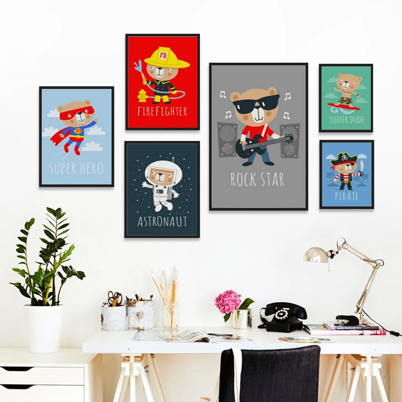 Элегантный постер для стихов простое платье любви мультяшный медведь Берни