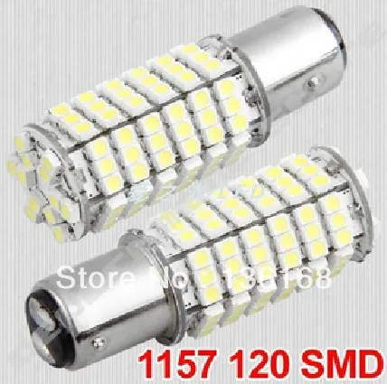 

Superbright 1157 S25 3528 120smd Car Brake Stop Light Lamp White