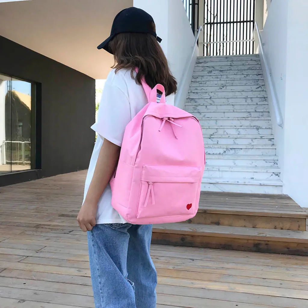 Водонепроницаемый женский рюкзак в японском стиле, однотонные рюкзаки Mochila Feminina Mujer, дорожная сумка для девочек-подростков, школьный ранец 7,2