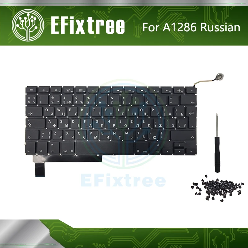 Новый ноутбук A1286 раскладка клавиатуры русский для Macbook Pro 15 ''A1286 клавиатура +