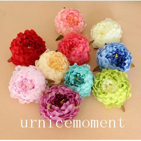 

8 Colors--30PCS/lot 12cm*8.5cm High Quality DIY artificial peony flower heads wedding flower Bouquet hotel background wall decor