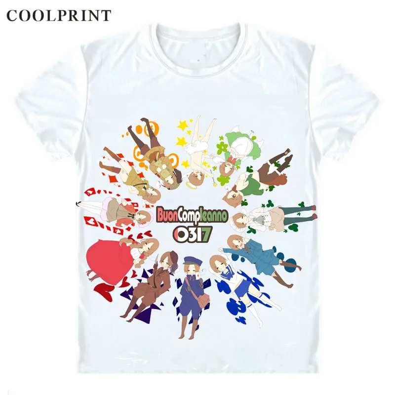 North Italy Brothers Feliciano Vargas T Shirt Axis Powers Hetalia Men Casual TShirt Premium T-Shirt Printed Short Sleeve Shirts | Мужская