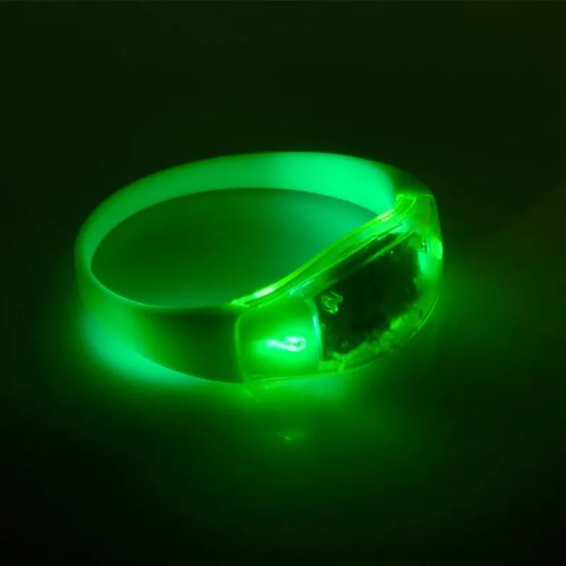 LED Flashing Silicone Bracelet Light Wristband Rave Party Glow Bangle Decoration Toy Gift home decor wedding birthday|decorative
