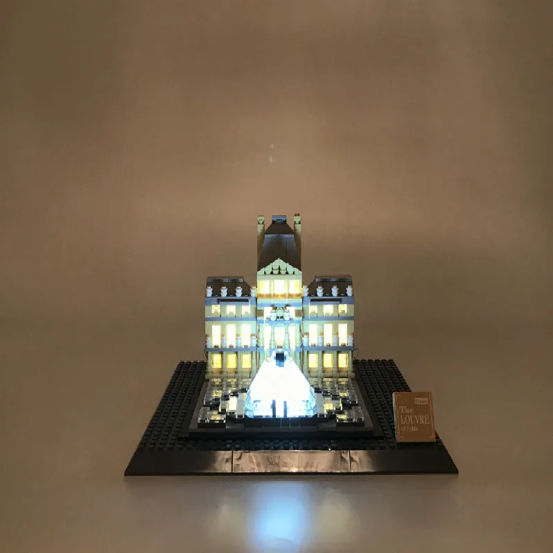 Набор светодиодных ламп DIY Cool Building City Street 21024 серия Architecture Louvre Toys Blocks Creator Lighting Set |