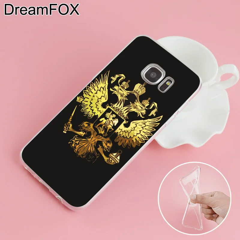 DREAMFOX L233 Russia Emblem Soft TPU Silicone Cover For Samsung Galaxy S5 S6 S7 S8 S9 S10 S11 5G S11E S10E Lite Edge Plus Case |