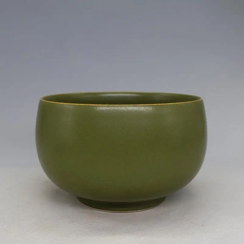 

antique QingDynasty porcelain bowl,tea green glaze , Hand painted crafts,Home Decoration,collection & adornment
