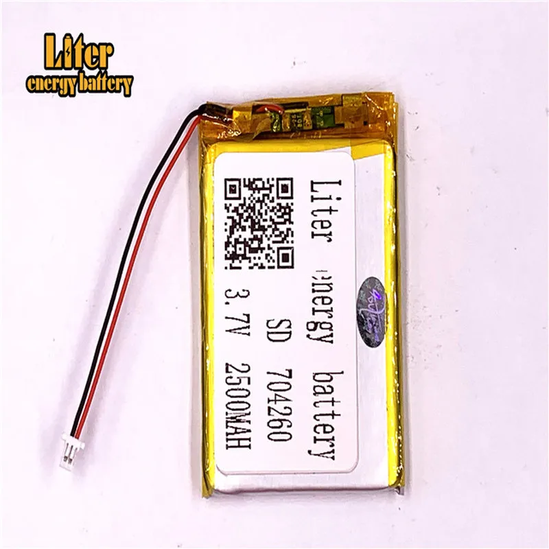 1 0 мм 2pin разъем 3 7 В 2500 мАч 704260 704060 электронные книги GPS PDA MP3 MP4 MP5 маленькие игрушки
