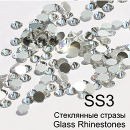 SS6 кристалл не исправление 3D ногтей Книги по искусству Стекло Стразы с круглым