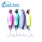Восточный дождь ложкой блесны рыболовные иск жесткая наживка пресновидная Морская рыбалка 5 см6g 4 шт.лот, бесплатная доставка
