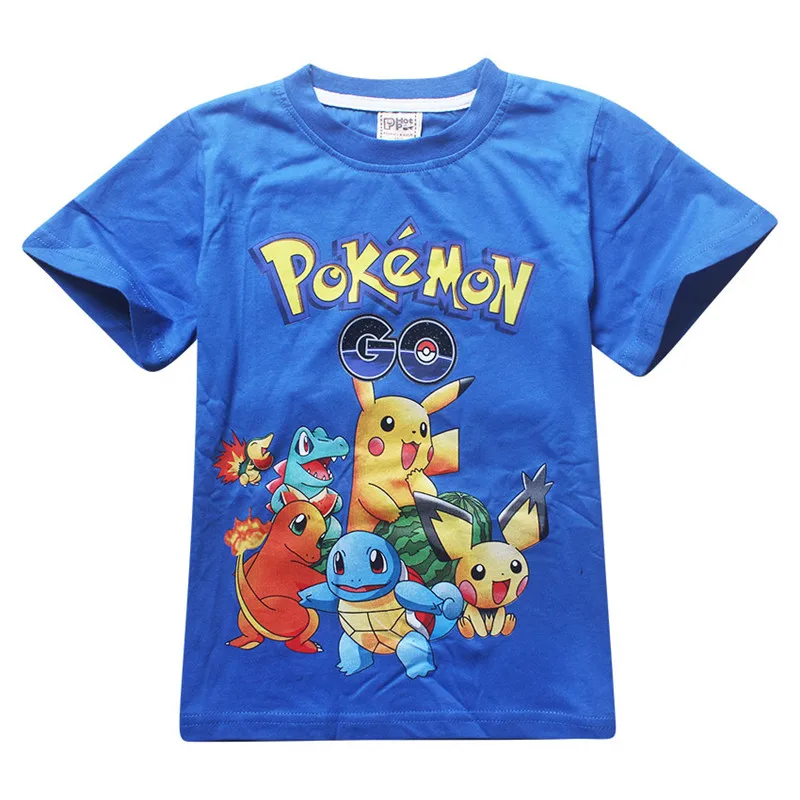 Детская футболка летние топы pokemon go team Футболки одежда для мальчиков Футболка