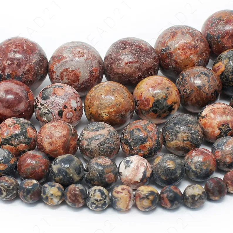 Бисер из натуральной леопардовой кожи Круглый бисер 6 мм 8 10 15 5 дюйма|loose beads|beads