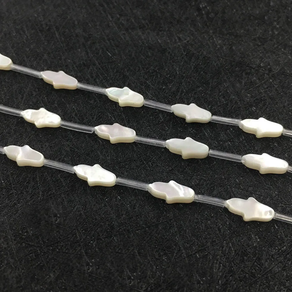 5*10 мм белый корпус Резные Лаки Хамса бусины ручной работы фокусные просверленные