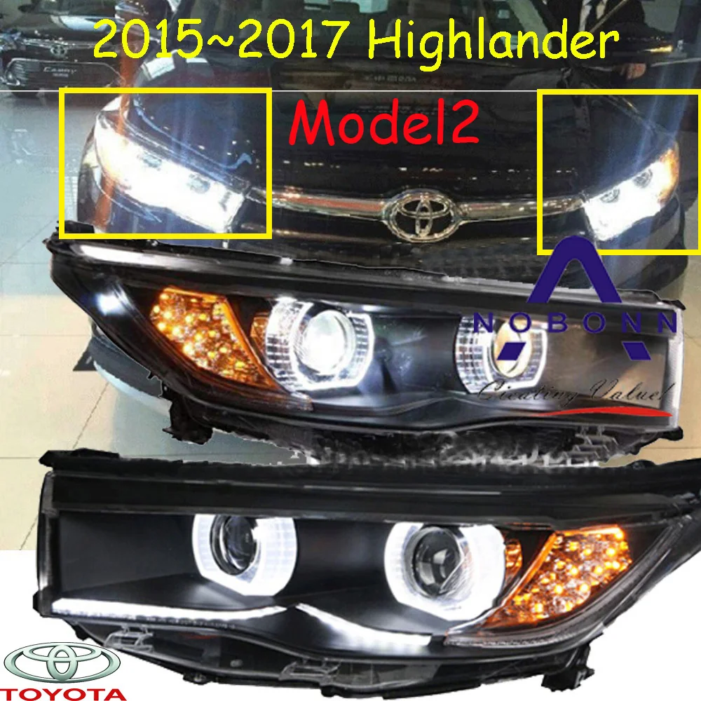 2 шт. автомобильного тюнинга налобный фонарь для Highlander 2015 2016 2017 фары HID лампа