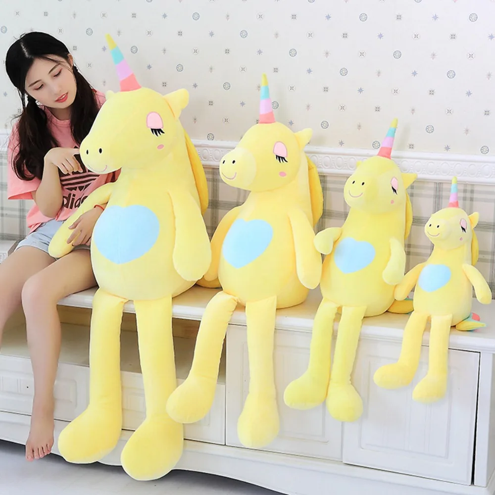 

60-160cm Giant Size Rainbow Unicorn Plush toy kawaii Animal Soft Unicornio Doll Stuffed Lovely horse super soft Decor Child Gift