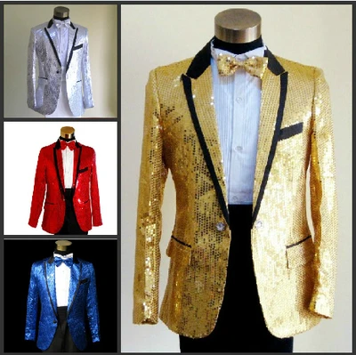 paillette Children master Sequins Dresses Stage Costumes terno Suit MC boy Clothing Singer Suits &amp Blazer show jacket outerwear |