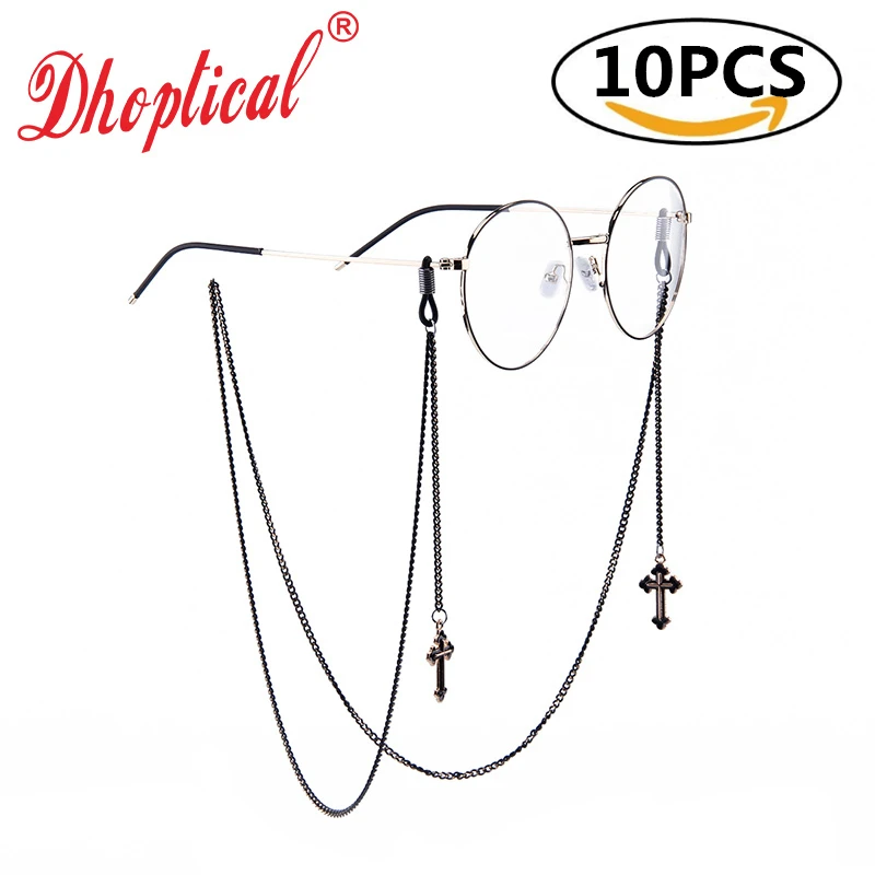 eyewear chain all black copper cord eyeglasses holder sunglasses reading glasse use for lady 10pcs
