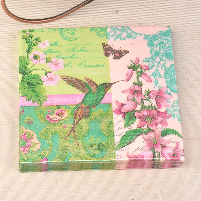 2018 Новый Лили жаворонок цветок Праздничная бумажная салфетка и вечерние ткань