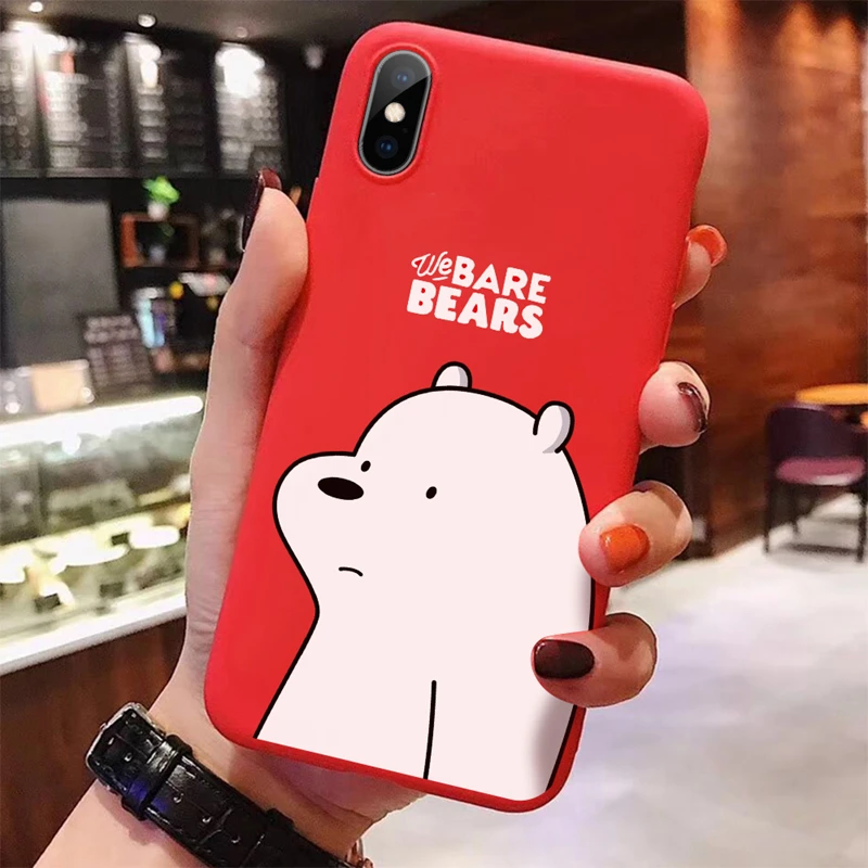 Чехол с мультяшным рисунком для iPhone XR XS Max 6 6S Plus, Мы Голые Медведи, забавный силиконовый мягкий чехол, ТПУ чехол для iPhone 7 8 Plus XS XR X