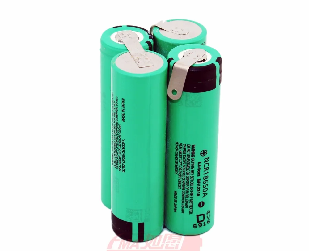 Япония 18650 14,4 V 3100mAh литий-ионный аккумулятор No PCM! 4*3100 мАч ячеек до 4S1PX
