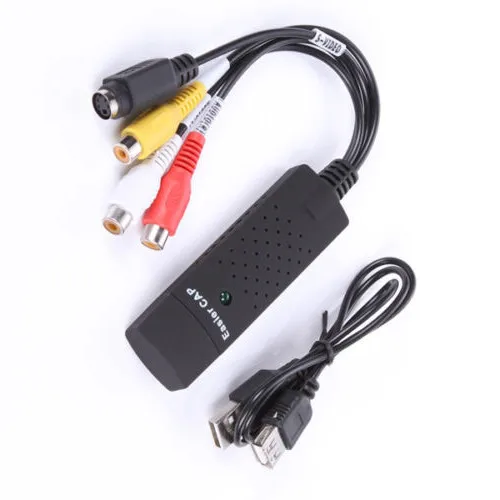 Простая крышка, USB 2,0, адаптер, USB Запись VCR VHS видео для ПК AV S-видео DVD для win 7 8 32 64